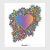 装飾ハートフローラ抽象芸術シールデカール シール (シート)