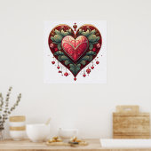 装飾ハートポスター ポスター (キッチン)