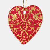 装飾ハート セラミックオーナメント (左)