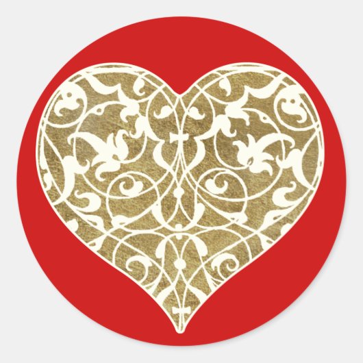 装飾ハート ラウンドシール (正面)