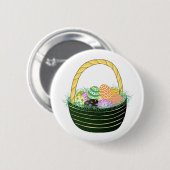 装飾バスケットのイースターエッグ 缶バッジ (正面&裏面)