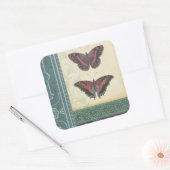 装飾バタフライブロケードby Vision Studio スクエアシール (封筒)