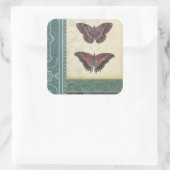 装飾バタフライブロケードby Vision Studio スクエアシール (バッグ)