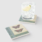 装飾バタフライブロケードby Vision Studio ストーンコースター (横)