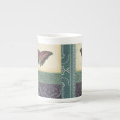 装飾バタフライブロケードby Vision Studio ボーンチャイナマグカップ (正面)