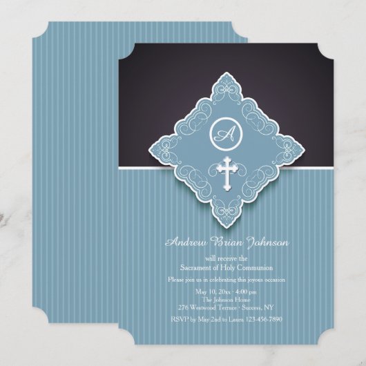 装飾バッジ招待状 招待状 (正面/裏面)