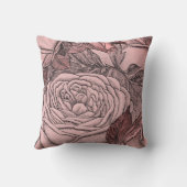 装飾バラ赤面ピンク クッション (裏面)