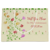 装飾パステルフローラ設計者 ラージペーパーバッグ (正面)