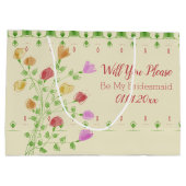 装飾パステルフローラ設計者 ラージペーパーバッグ (裏面)