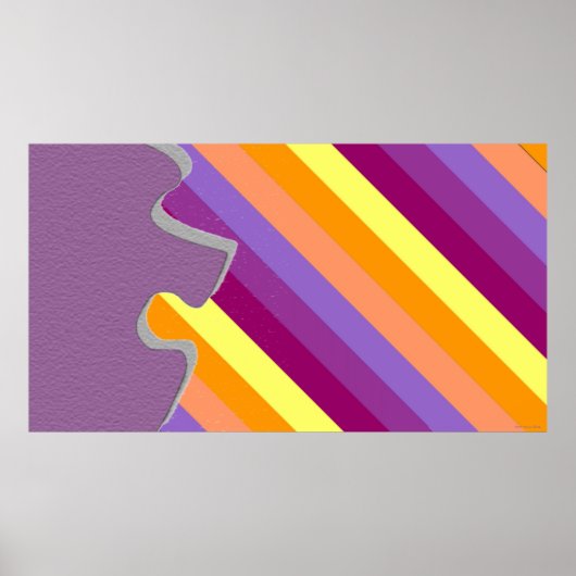 装飾パズルピース抽象芸術シュガーポスター ポスター (正面)