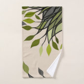 装飾パター葉ン、、線、モダンシンプル線 バスタオルセット (ハンドタオル)