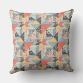 装飾パッチワークの模様と色の配列 クッション (裏面)