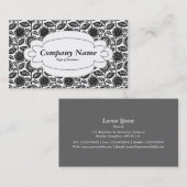 装飾パネル01 – 白 – フローラルパターン280313 名刺 (正面/裏面)