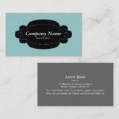 装飾パネル01 – 黒 – Lt青（緑） 名刺 (正面/裏面)