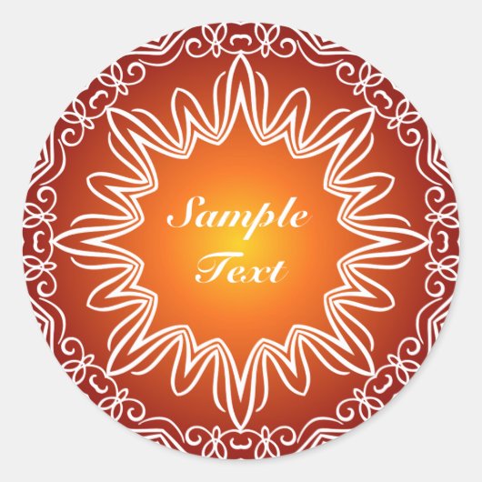 装飾パーソナライズされたデザイン ラウンドシール (正面)