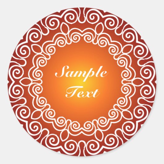装飾パーソナライズされたデザイン ラウンドシール (正面)