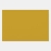 装飾パーソナライズされたビンゴ – 緑と金ゴールド ラッピングペーパーシート (正面2)