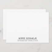 装飾パーソナライズされたユニークタイポグラフィ ノートカード (正面/裏面)