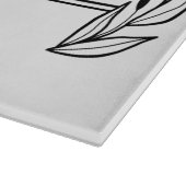 装飾パーソナライズされた家名モノグラム カッティングボード (角)