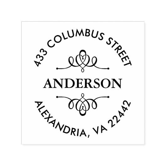 装飾パーソナライズされた差出人住所 セルフインキングスタンプ (デザイン)