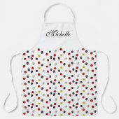 装飾パーソナライズされた春の花白 エプロン (正面)