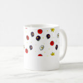 装飾パーソナライズされた春の花白 コーヒーマグカップ (正面右)