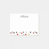 装飾パーソナライズされた春の花白 ポストイット (正面)