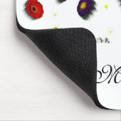 装飾パーソナライズされた春の花白 マウスパッド (コーナー)