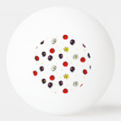 装飾パーソナライズされた春の花白 卓球ボール (裏面)