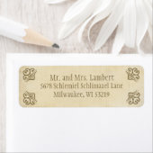 装飾パーチメントのカスタマイズ ラベル (インサイチュ)