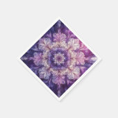 装飾パープル スタンダードカクテルナプキン (角)