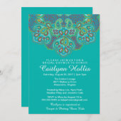 装飾ヒンズーインスパイアマンダラブライダルシャワー 招待状 (正面/裏面)