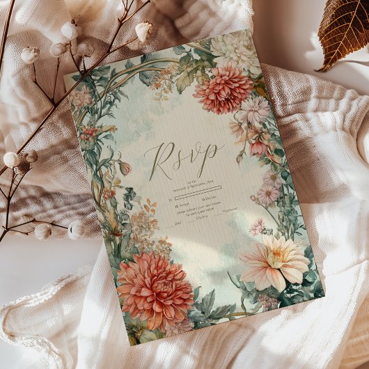 装飾ビクトリアン王室の結婚フローラ 出欠カード