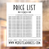 装飾ビジネス価格リストと情報 ウィンドウサイン (シート2)