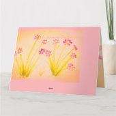 装飾ピンクとグリーン カード (裏面)