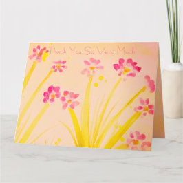 装飾ピンクとグリーン カード