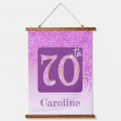 装飾ピンクグリッター270誕生日 吊り下げ型タペストリー (正面2)