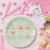 装飾ピンク色のサンゴのデザイナー花 ペーパープレート (パーティー)