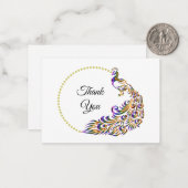 装飾ピーコックサンキューカード ノートカード (正面/裏面インサイチュ)