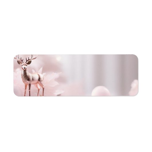 装飾フェアリーピンクホリデイ差出人住所ラベル ラベル (正面)