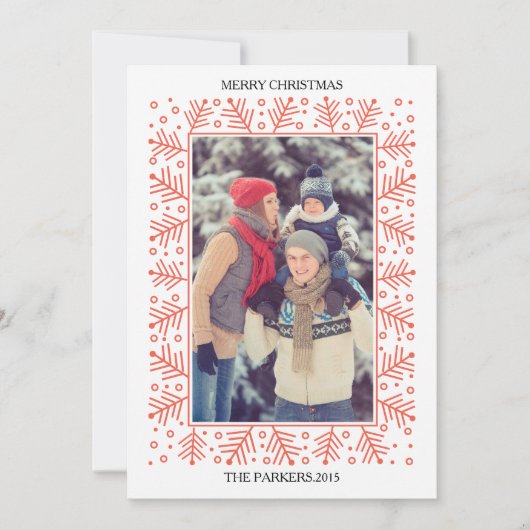 装飾フェスティバルフレームホリデーフォトカード シーズンカード (正面)
