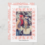 装飾フェスティバルフレームホリデーフォトカード シーズンカード (正面/裏面)