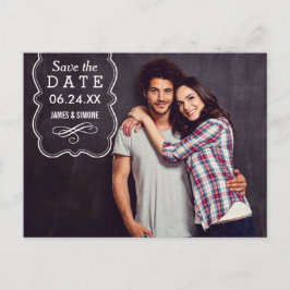 装飾フォトオーバーレイ結婚式の日付の保存 案内ポストカード