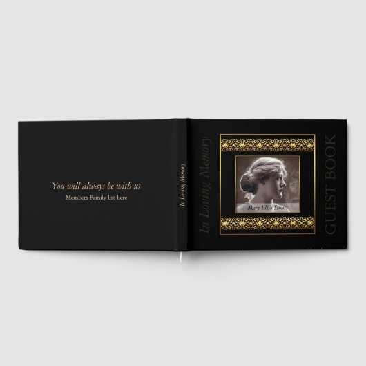 装飾フォトフレーム引用文メモリアルゲストブック ゲストブック (全面)