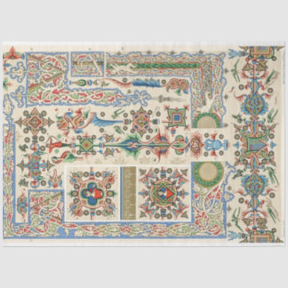 装飾フォークアート縁どとパターンの分離 薄葉紙