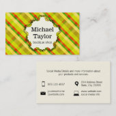 装飾フレームアーガイル/ 名刺 (正面/裏面)