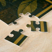 装飾フレーム内の様式化された日が差すこと ジグソーパズル (側面)