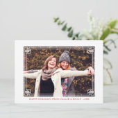 装飾フレーム - ハッピー ホリデー フォト シーズンカード (スタンド正面)