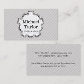 装飾フレーム/リネン線 名刺 (正面/裏面)