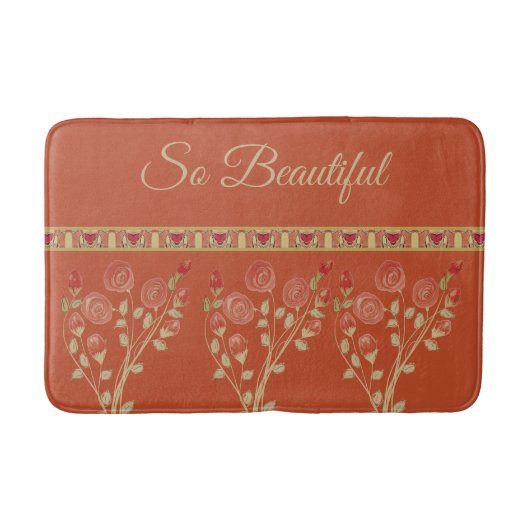 装飾フローラアクセント バスマット (正面)